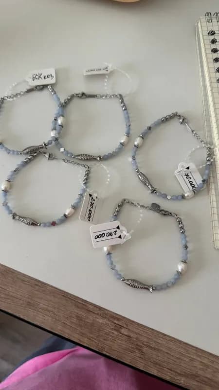 Браслет "КАМНИ 003" silver
